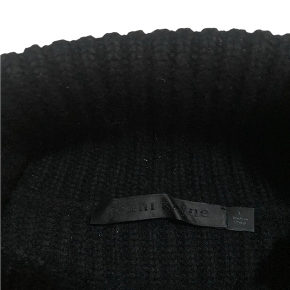 Jenni Kayne Ribbed Heavy Cashmere Turtleneck Sweater Women’s size Large in Black - Picture 4 of 6